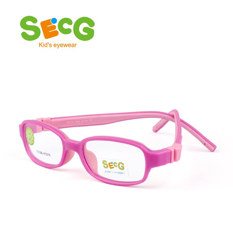SECG-gafas cuadradas desmontables para niños, Marco para gafas de niños, flexibles, de silicona sólida, para estudiantes, lentes ópticas