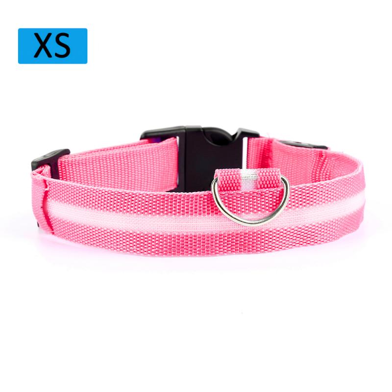 Collar LED de nailon para perro, correa de perro con luz luminosa y fluorescente, intermitente de seguridad nocturna, multicolor: 6