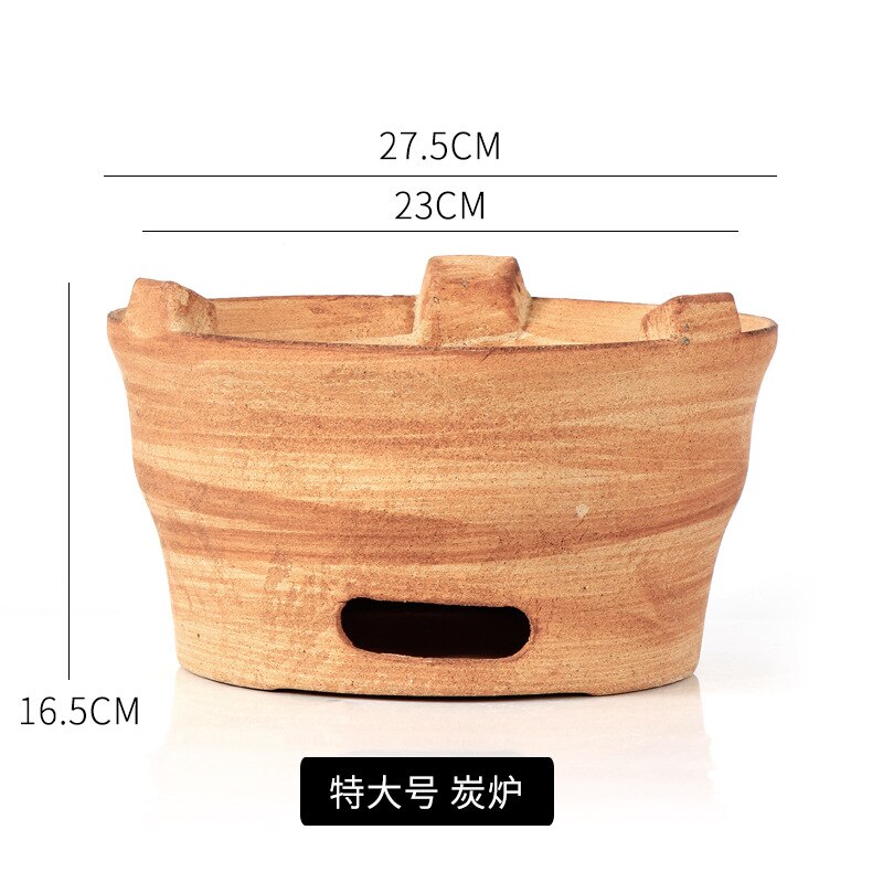 Mini stove Carbon mud soil stove charcoal old clay oven BBQ grills chafing dish small commercial carbon furnace home: XL charcoal stove