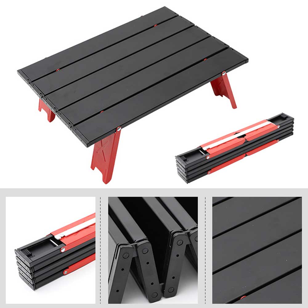 Camping Mini Portable Foldable Table For Outdoor Picnic Barbecue Tours Tableware Aluminum Alloy Collapsible Computer Bed Desk
