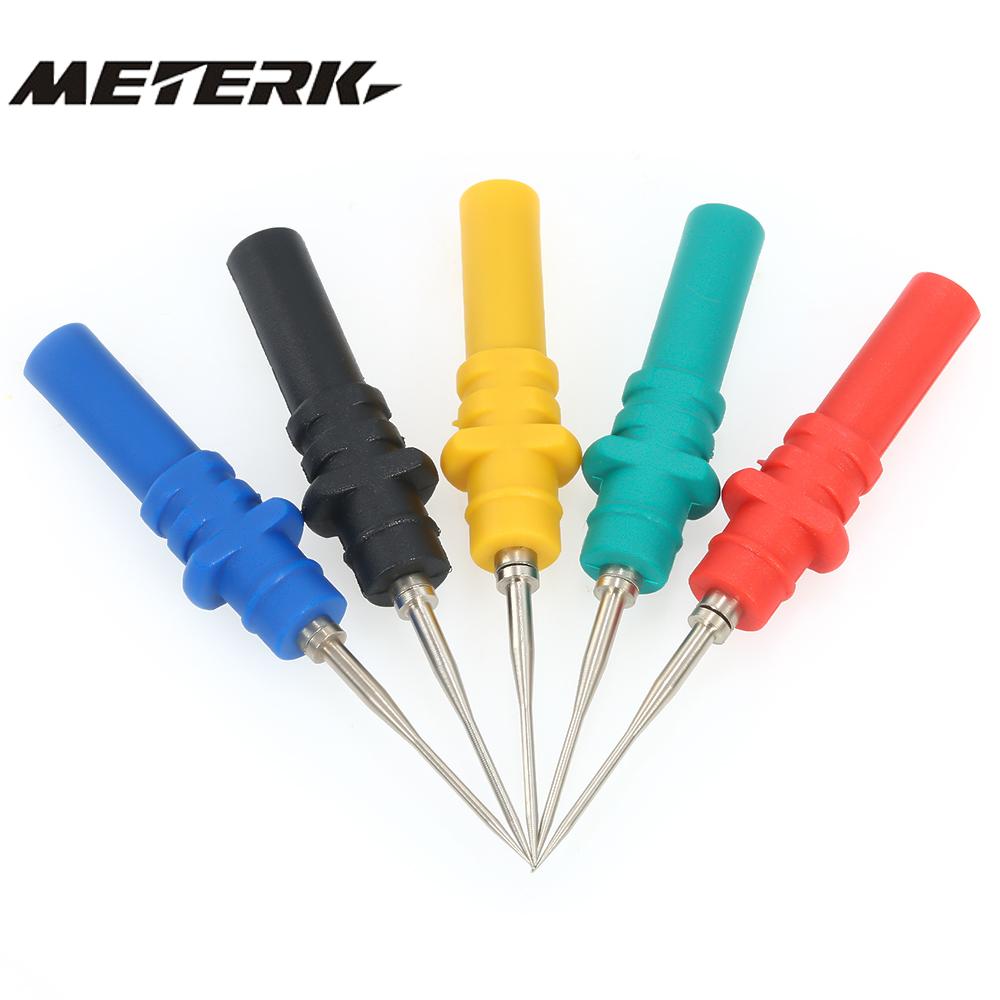 5pcs Oscilloscope Probe Pins Set Upgraded Version HT307 Automotive Diagnostic Test Accessories Back Pinning Probes Handheld Oscilloscope Probe Needle Oscilloscope Accessories