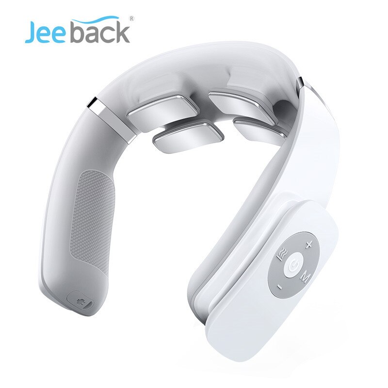 Jeeback G3 Electric Wireless Neck Massager TENS Pulse Relieve Neck Pain 4 Head Vibrator Heating Cervical Massage Health Care: Default Title