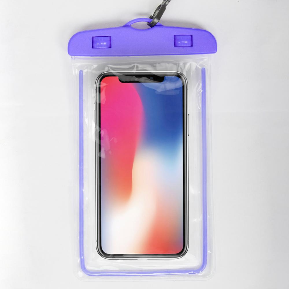Universele waterdichte hoes voor iphone x xs max 8 7 6 s plus, beschermhoes voor telefoon, waterdichte telefoonhoes: Paars 