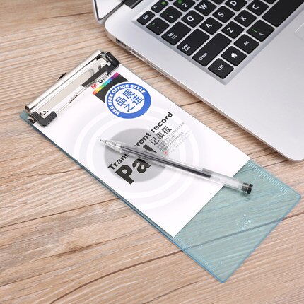 Transparent Record Pad Mg Office Folder Note Board Transparent Plastic Notes Folder Ticket Plate Clip