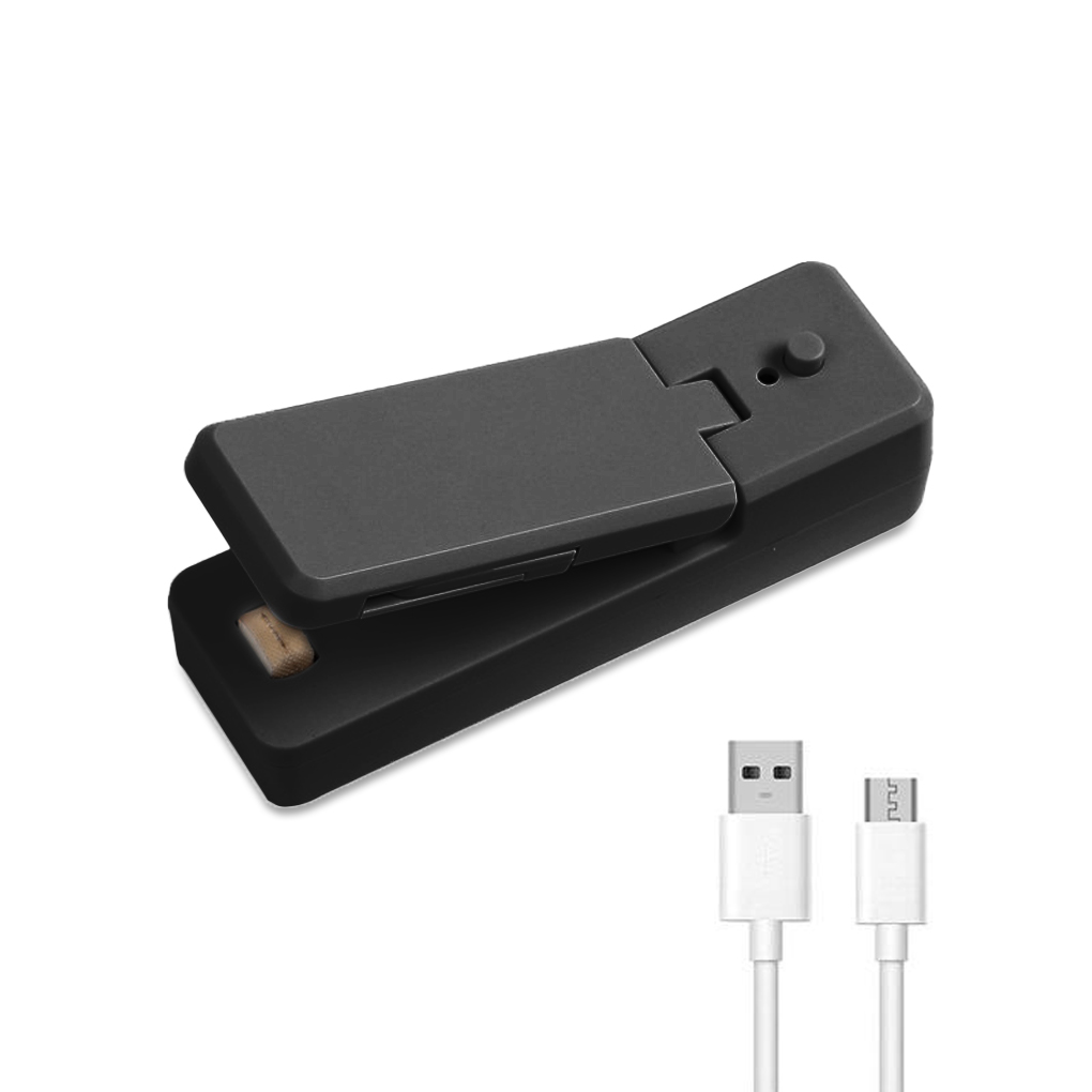 Mini Sealmachine Keuken Oplaadbare Zak Sluitmachine Handleiding Voedsel Snacks Behoud Capper Seal Apparaat Grijs: D