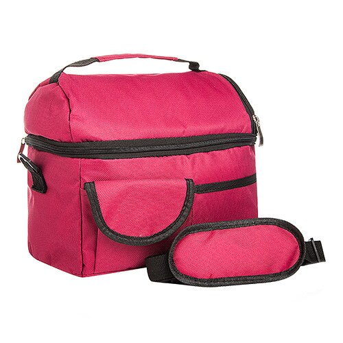 2 lager isolerad kylväska termisk matlåda picknick matförvaring väska bulk parti tillbehör leverans produktartiklar: Röd
