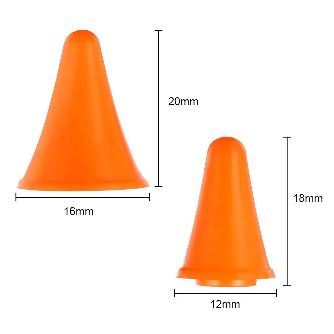 10pcs Rubber Cone Shape Knit Knitting Needles Cap Tips Point Protectors 2 Sizes For Knitting Craft Sewing Accessories