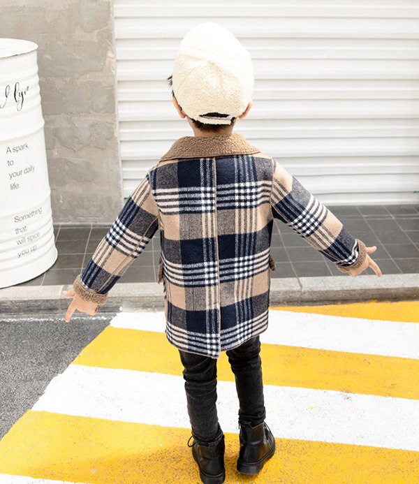 Kinderkleding Jongen Wollen Zware Jas