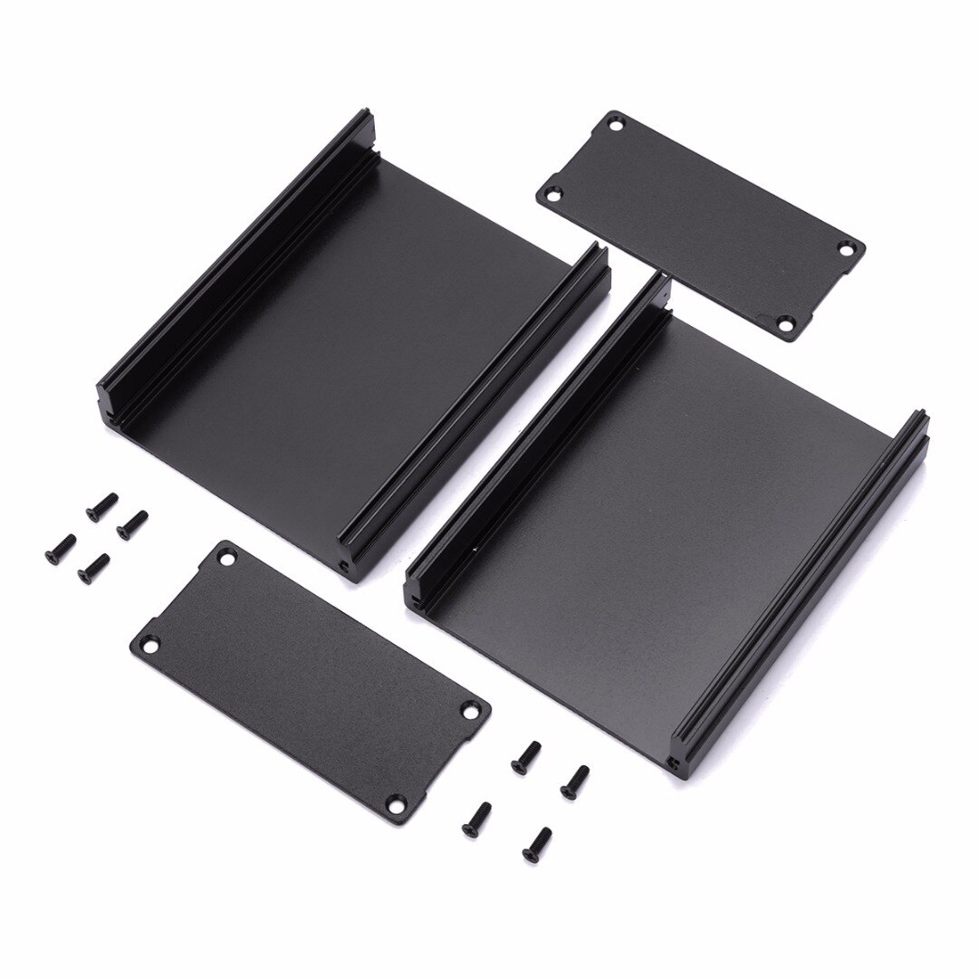 Black Extruded Aluminum Enclosures PCB Instrument Electronic Project Box Case 100x76x35mm