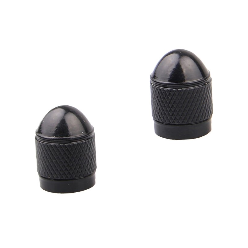 2/4PCS Universal Aluminum Alloy Schrader Valve Caps Wheel Tire Valve Dust Covers for Cars Motorcycles Bikes Bicycle Accessories: 2PCS Black