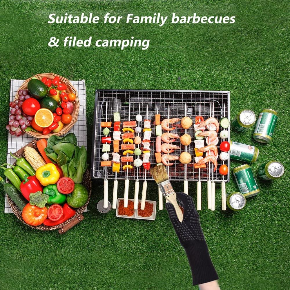 Multi-Purpose Extreme Heat Resistant BBQ Oven Gloves Handling Food Right on Cast Iron Fireproof Indoor Outdoor Use