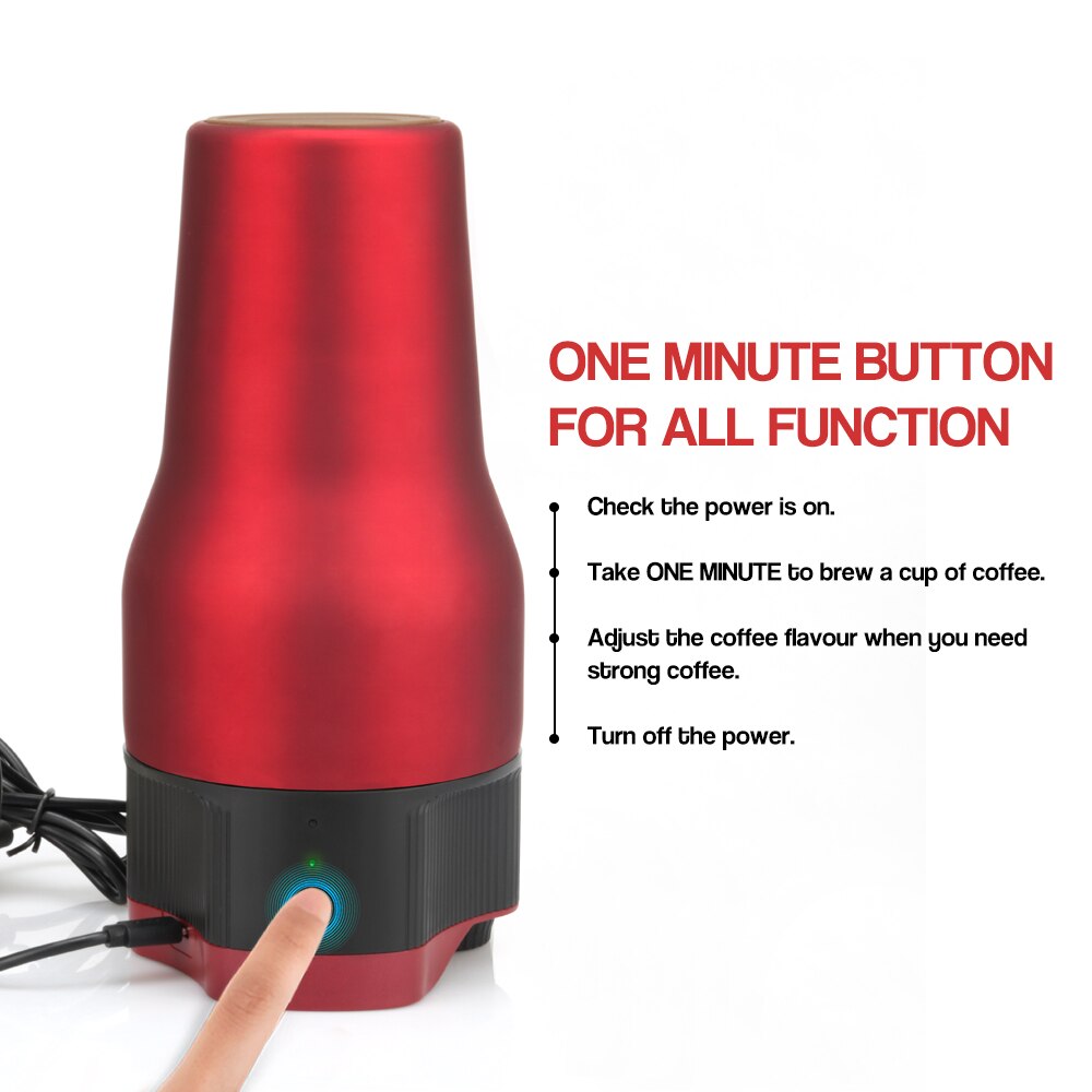 Machine à café expresso tenue dans la main extérieure 550ml de Machine à café électrique portative d'usb pour le voyageur