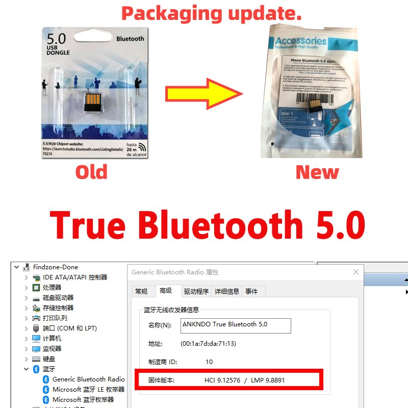 USB Bluetooth 5 adaptador para PC inalámbrico Bluetooth 5,0 Dongle receptor de Audio 4,0 portátil transmisor Mini adaptadores BLE remitente