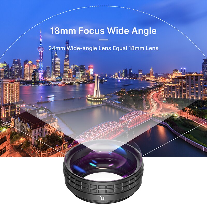 Ulanzi WL-1 2 in 1 18MM Weitwinkel Objektiv 10X Makro Objektiv für Sony ZV1 DSLR objektiv ZV1 Zubehör