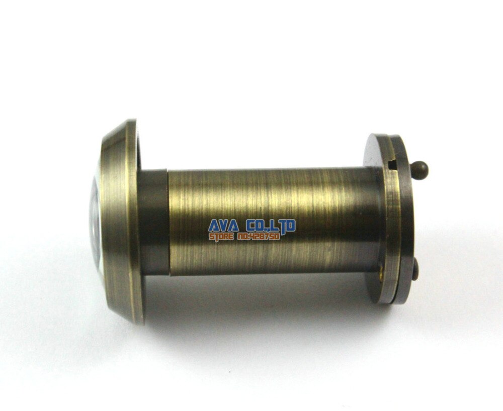 Antik messing 220 graders vinkel dørkighul med dæksel 35-55mm