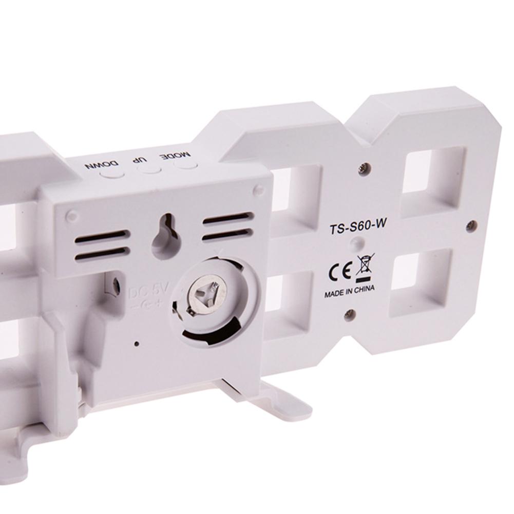 Modern Digital LED Wall Clock Table Desk Night Electric Clock Alarm Watch Multi-Functional LED Clock 24 or 12 Hour Display