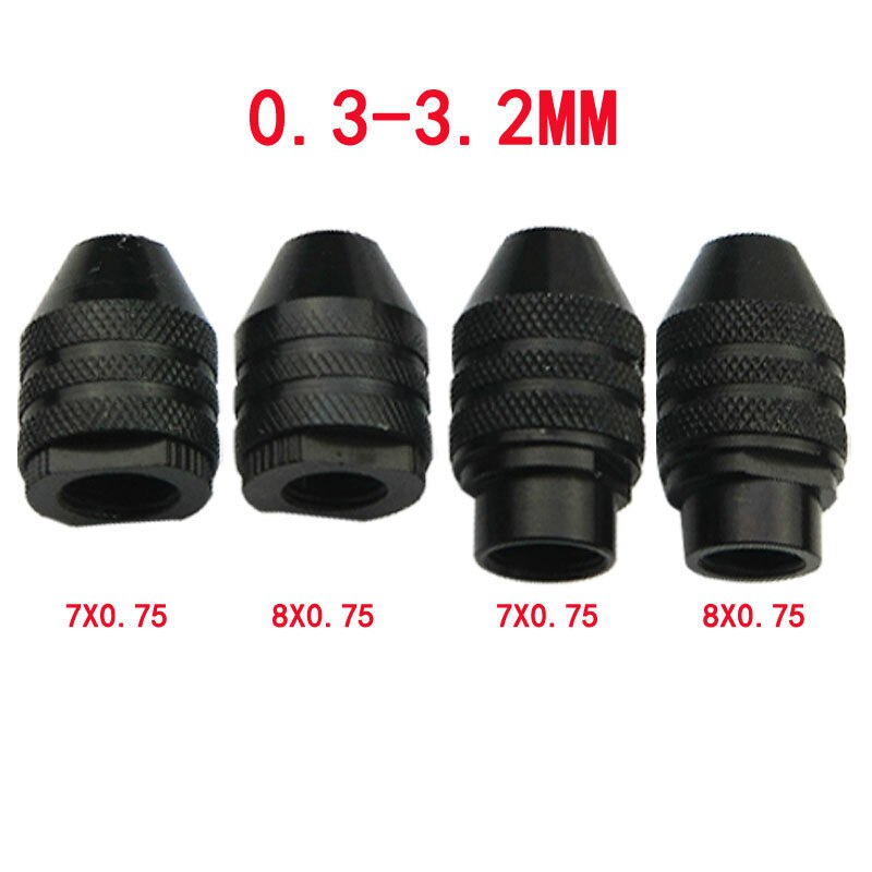Neue 0,3-3,2mm Multi Bohrfutter Keyless Für Dremel rotierend Werkzeuge Keyless Bohrer Spannfutter Adapter Konverter Universelle Mini Futter