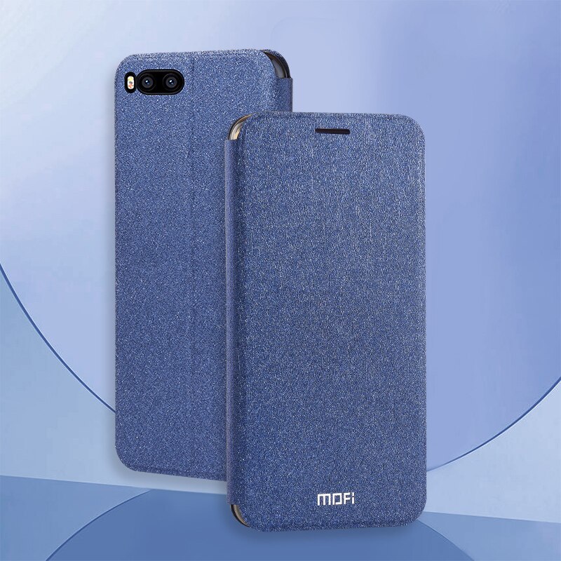 Mofi Slim Flip Case For Xiaomi A2 / For Xiaomi Mi 6X / For Xiaomi Mi 6 Case PU Leather + TPU Silicon Cover Phone Funda Coque: For Xiaomi A2 / Blue