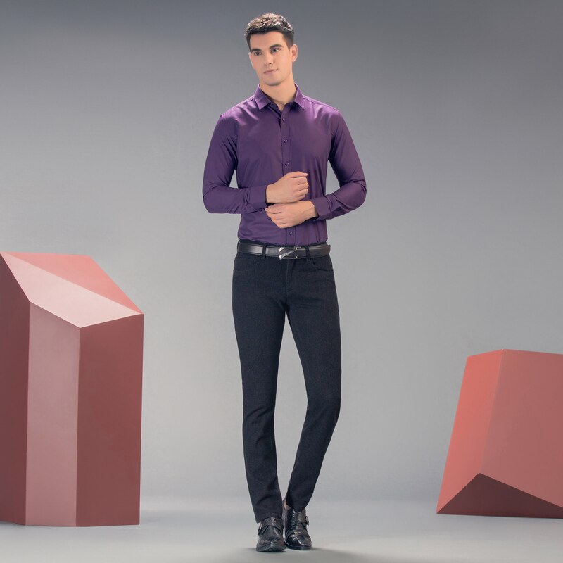 Pantalones de vestir ajustados para hombre, ropa de calle, pantalón Formal, de negocios, a la , Primavera,