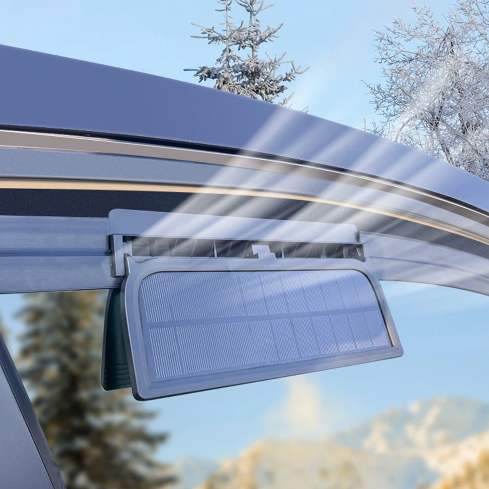 Solar Powered Car Radiator Cooling Fan with 3 Air Outlets Car Window Air Vent Fan USB Powered Auto Ventilation Fan for All Cars