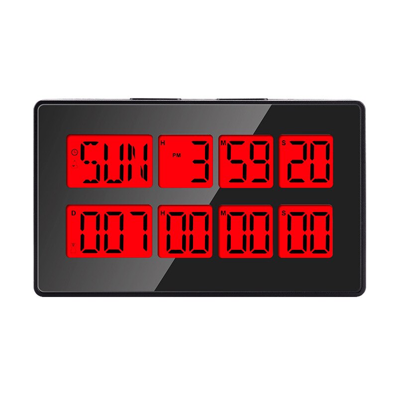 Dual-channel Timer Countdown Timer Snooze Alarm Clock Calendar Cooking Time Reminder Stopwatch