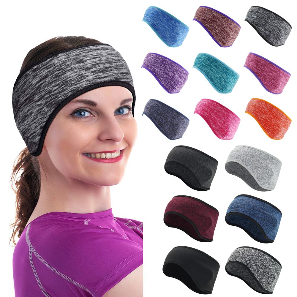 Outdoor Sports Hair Sweat Fleece Ear Cover Women Men Running Headband Ear Warmer Winter Sweatband Ear Muffs Yoga Headband