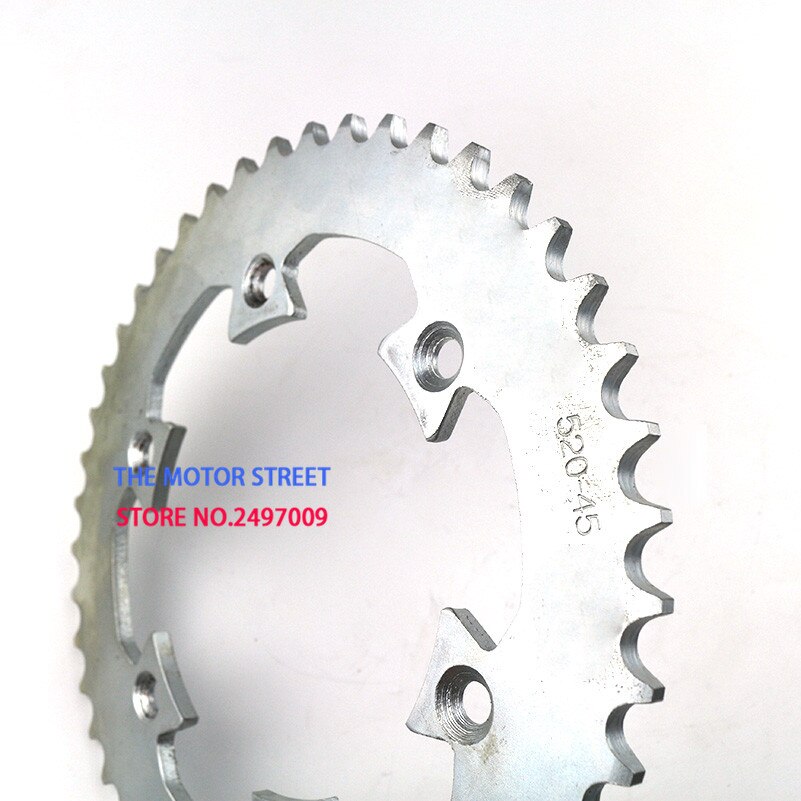 520 kæde 43 tænder 6 huller indvendig diameter 125mm bageste kæde kædehjul til motorcykel abe cykel motorcykel