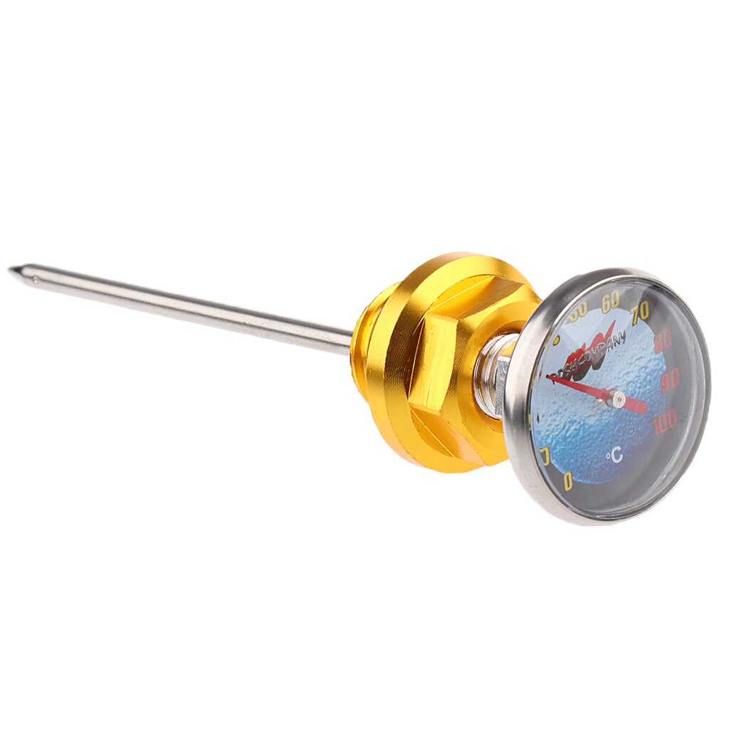 14.5cm Oil Dipstick Level Tank Motorcycle with Temperature Gauge, Measuring Temperature Range 0 ~ 100'c