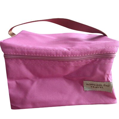 Praktische Kleine Tragbare Eis Taschen 4 Farbe Wasserdichte Kühltasche Mittagessen Freizeit Picknick Paket Bento Box Lebensmittel Thermische Tasche: hot Pink