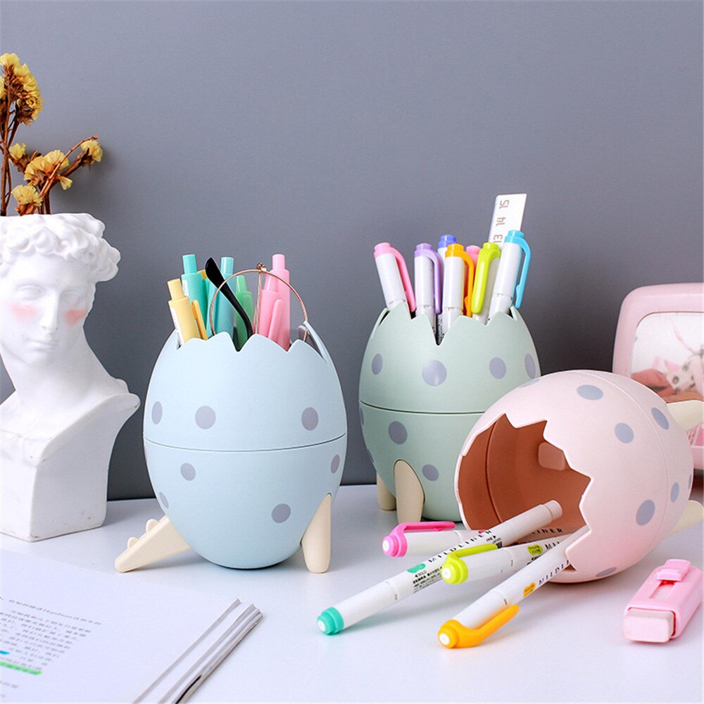 Porte-stylo oeuf Dragon, boîte de rangement de bureau, bricolage, fournitures scolaires pour étudiants, support de stylos, organisateur de bureau, décoration de maison