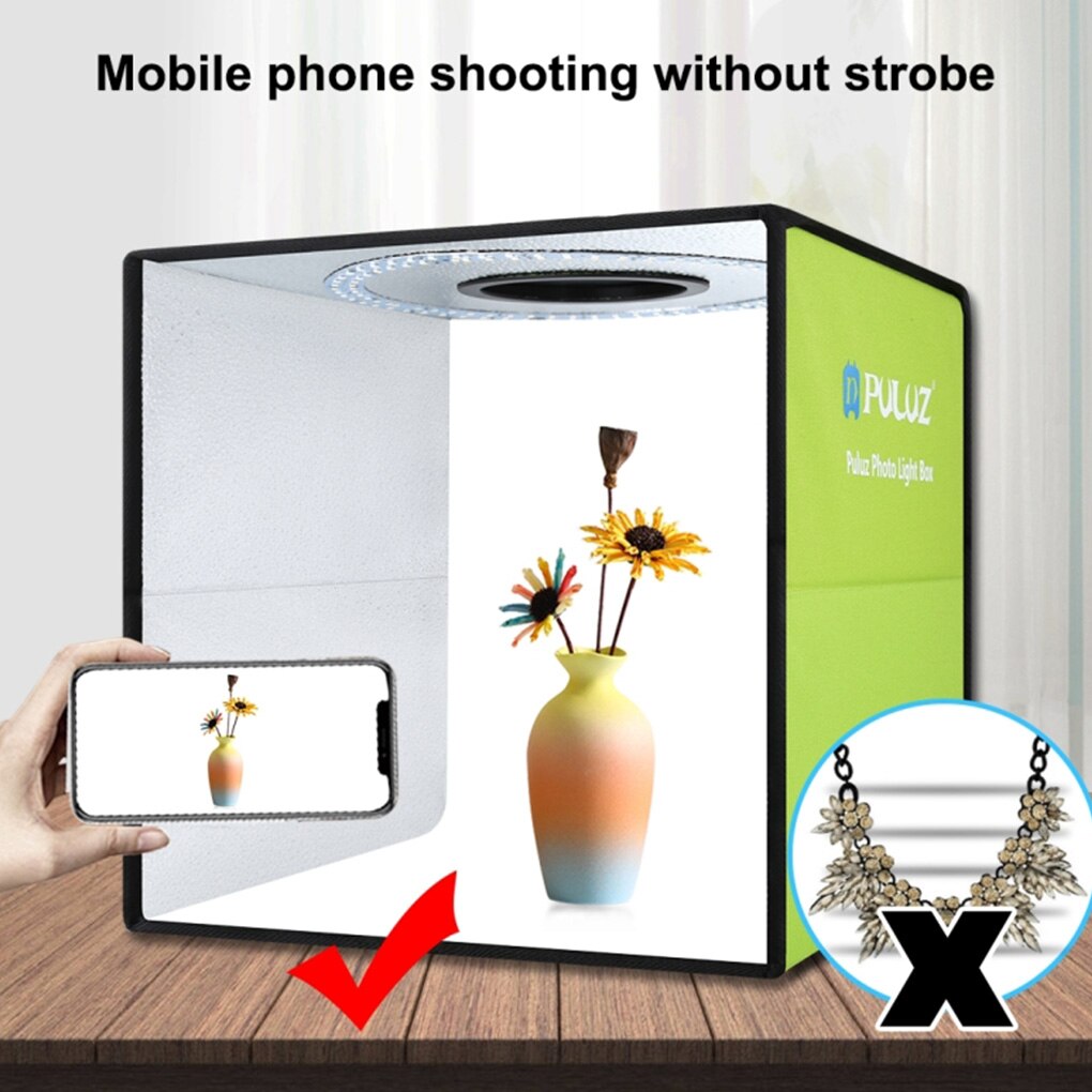 Tragbare Falten Leuchtkasten Fotografie Foto Studio Softbox LED Licht Box Mit 6 Farben Foto Hintergrund Kit Für DSLR Kamera