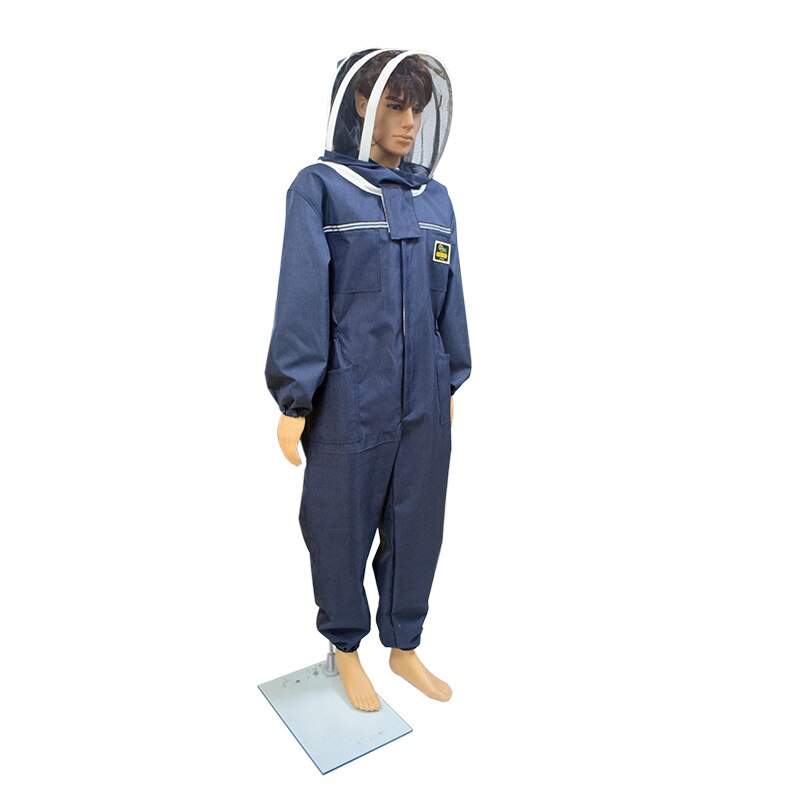 Beekeeping Gear Full Body Ventilated Beekeeping Suits Bee Suit with Self Supporting Fencing Veil Hood for Bee Farm Beekeeper
