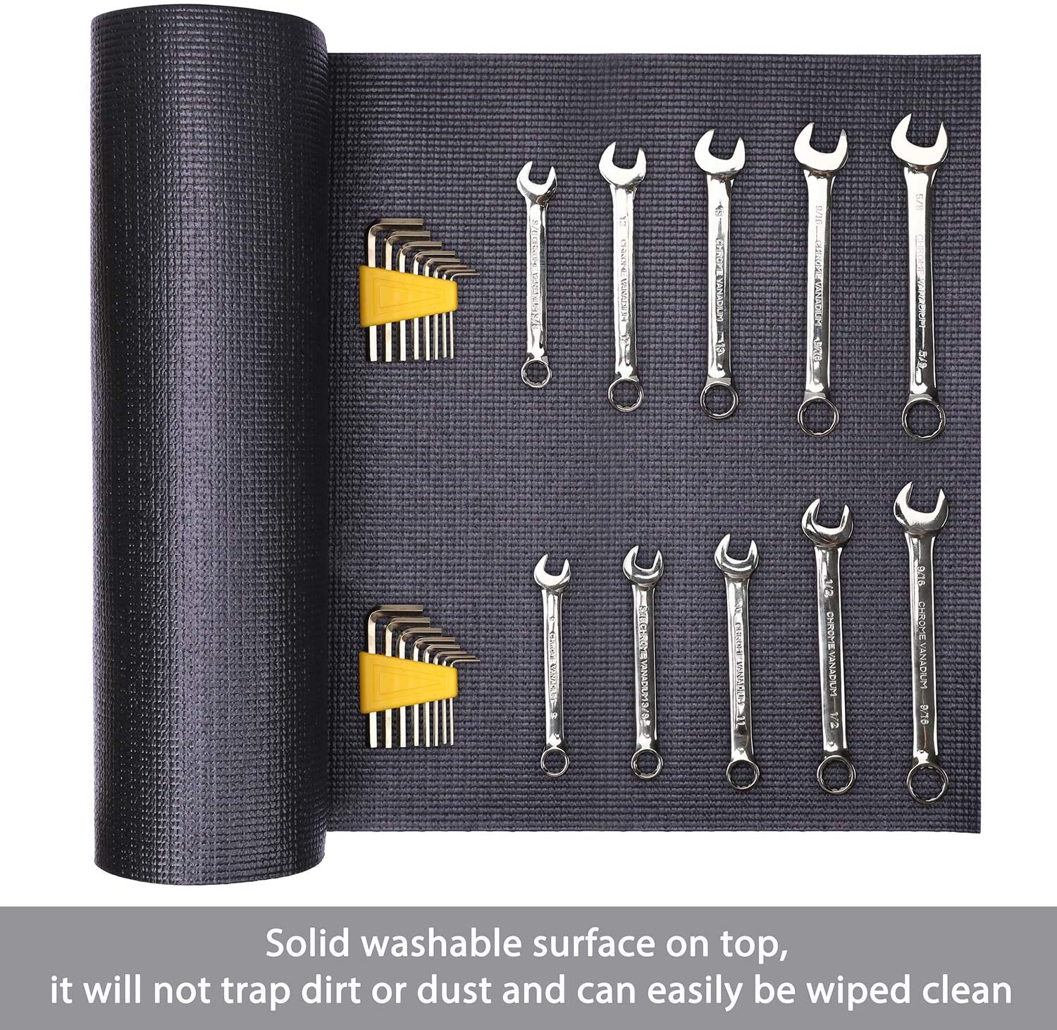 Tool Box Liner and Drawer Liner,Easy Cut Non-Slip Foam Rubber Toolbox Drawer Liner Mat