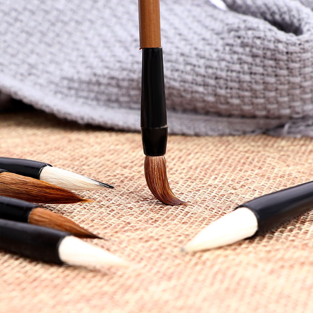 1 Set Traditional Chinese Calligraphy Brushes White Clouds Bamboo Wolf's Hair Writing Brush Calligraphy Painting Writing Brushes