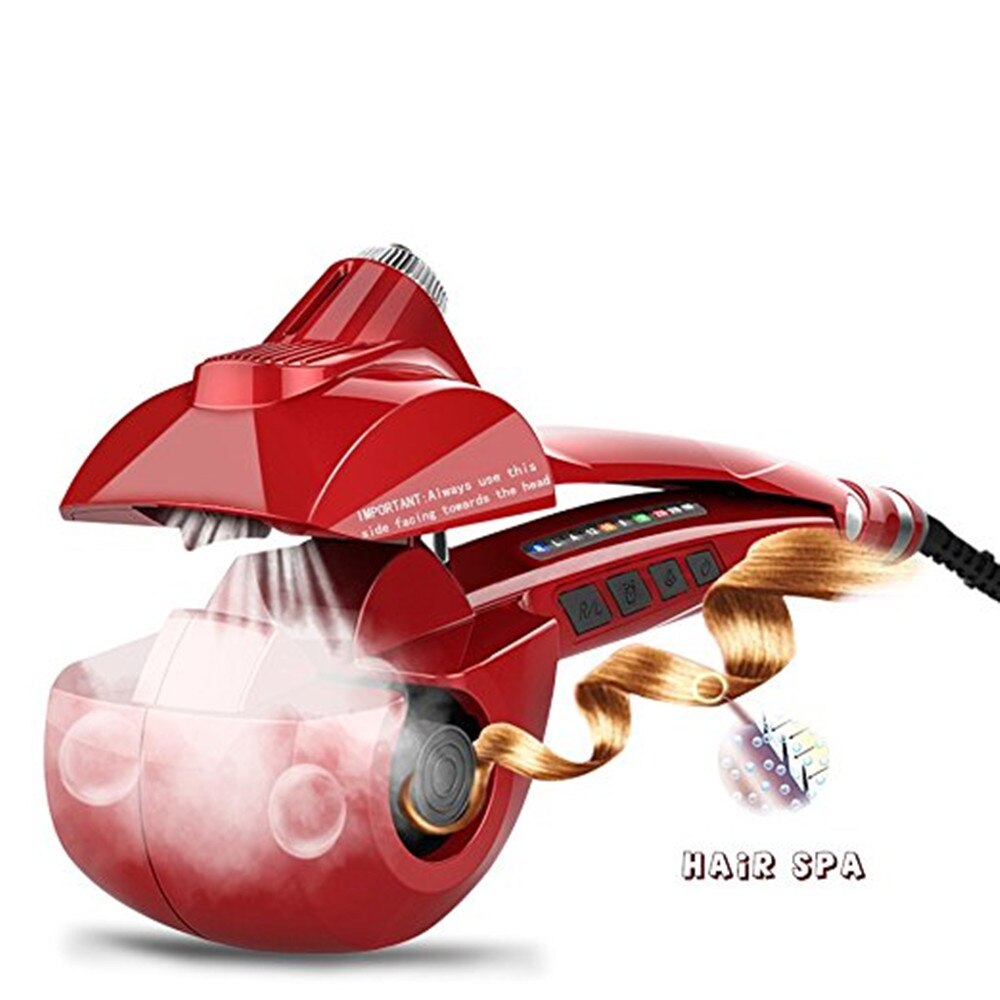 Automatyczna lokówka parowa automatyczna lokówka do włosów wirująca lokówka automatyczna z wyświetlaczem LED Curl Curling Iron