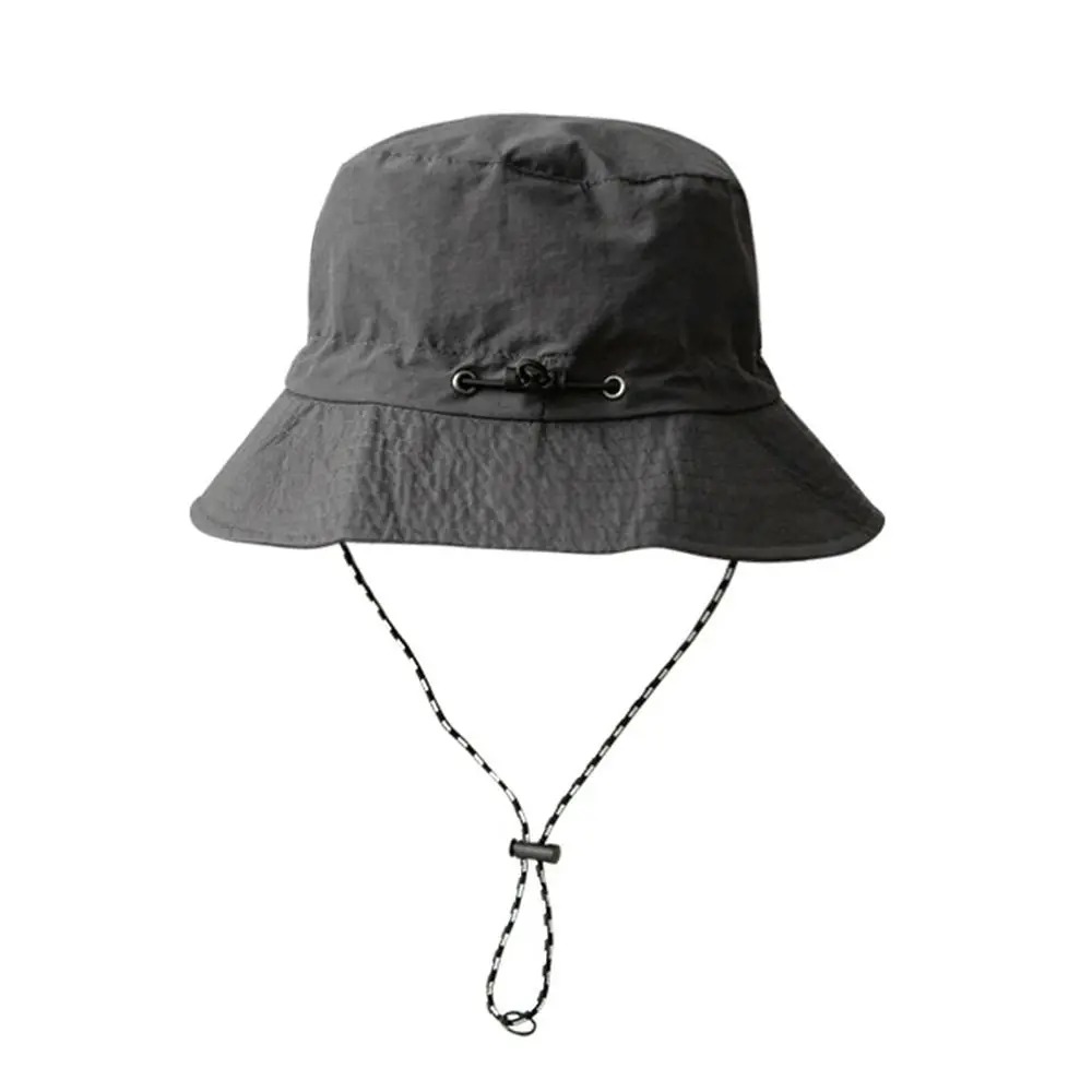 Summer Sun Protection Waterproof Fisherman hat Bucket Hat Camping Hiking Cap With Storage Bag Anti-UV Sun Hat Mountaineering Cap: Dark Grey