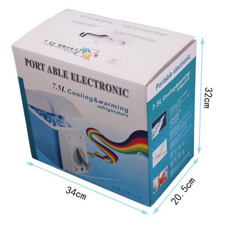 12V 7.5L Mini Car Fridge Cooler and Warmer Box for Car Vehicle (Blue)
