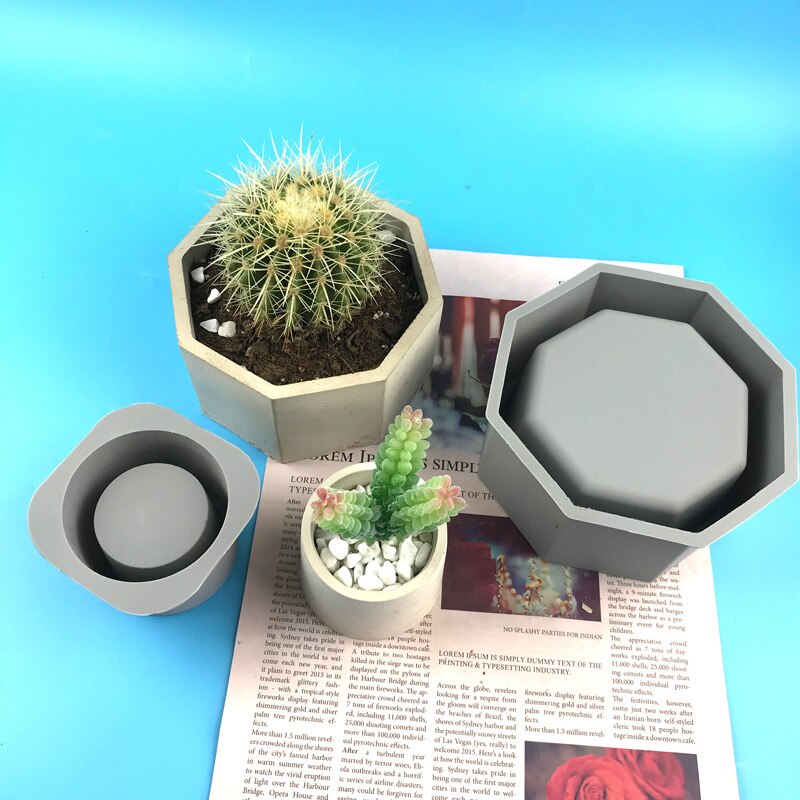 Silicone Molds For Concrete Flower Pot Cement Molds Succulent Plants Pot Mold Concrete Planters Moulds Diy Aromatherapy Plaster