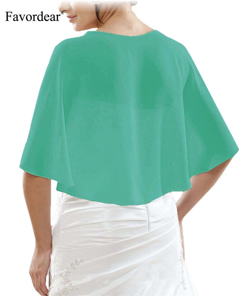 Favordear Elegante Zachte Chiffon Sjaal Sjaals Wraps en Pashmina voor Avondfeest: 139-aqua