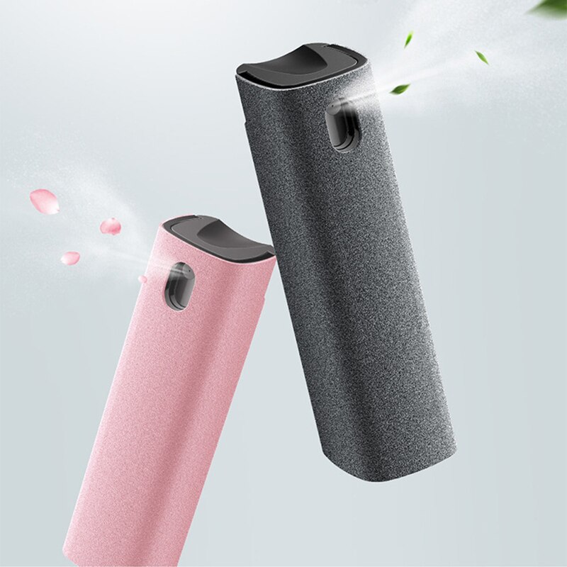 1pc beskyttelig 2 in 1 telefonskærm rengøringsmiddel spray mikrofiber klud sæt rengøring artefakt computer mobiltelefon skærm støvfjernelse