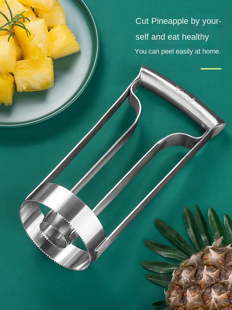 Éplucheur d&#39;ananas en acier inoxydable, ustensile de cuisine ménager pour éplucher les fruits et les yeux