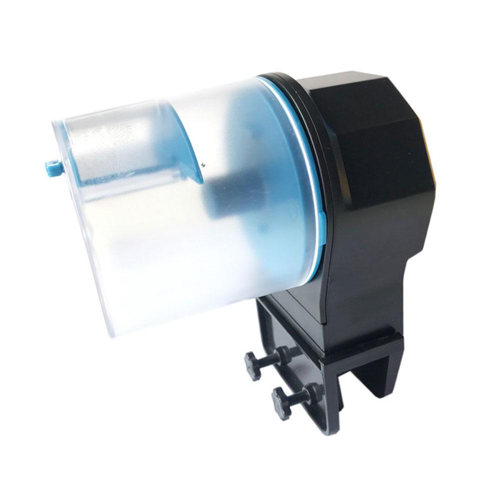Automatic Fish Feeder Intelligent Electric Aquarium Tank Fish Feeding Food Dispenser Battery Operated Fish Feeder: Blue
