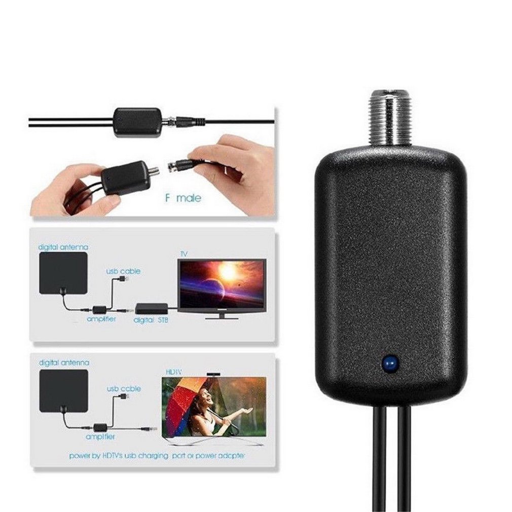Digital HD TV Signal Amplifier Booster HD Antenna Channel For Cable TV Fox 25db