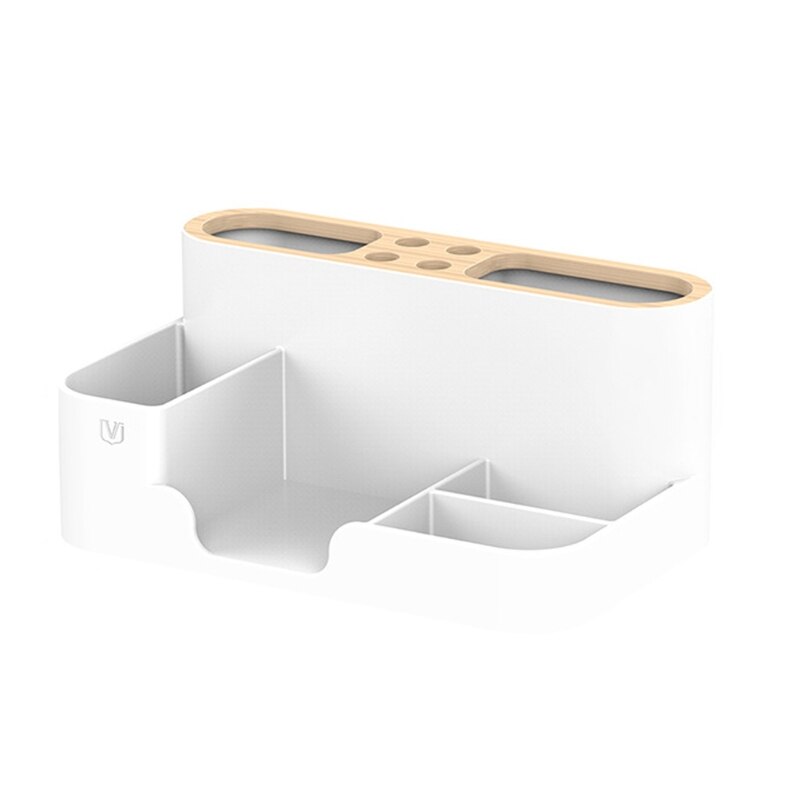 Multifunction Stationery Storage Box TV Air Conditioner Remote Control Collection Organizer Practical Tissue Box Tool: white