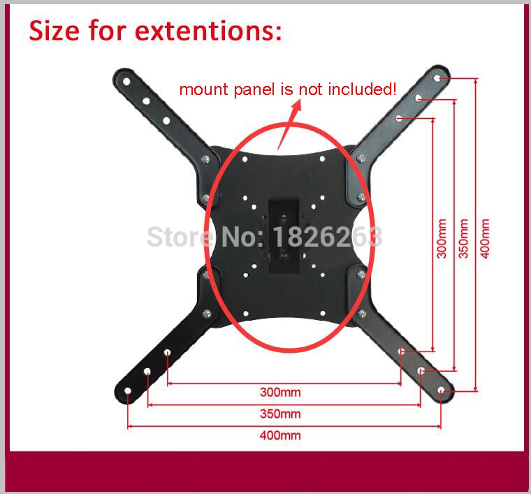 X400 VESA Extension Adapter 400x400mm for 14-55&quot; Movable Folding LCD TV Floor Stand TV Mount Cart Display Rack