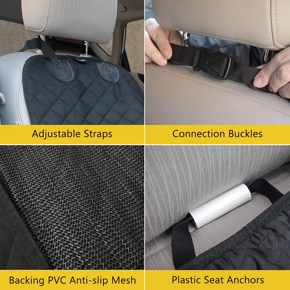 Protector para asiento de coche para perros y gatos, estera frontal impermeable, de tela Oxford, suave, lavable, ideal para transporte de mascotas