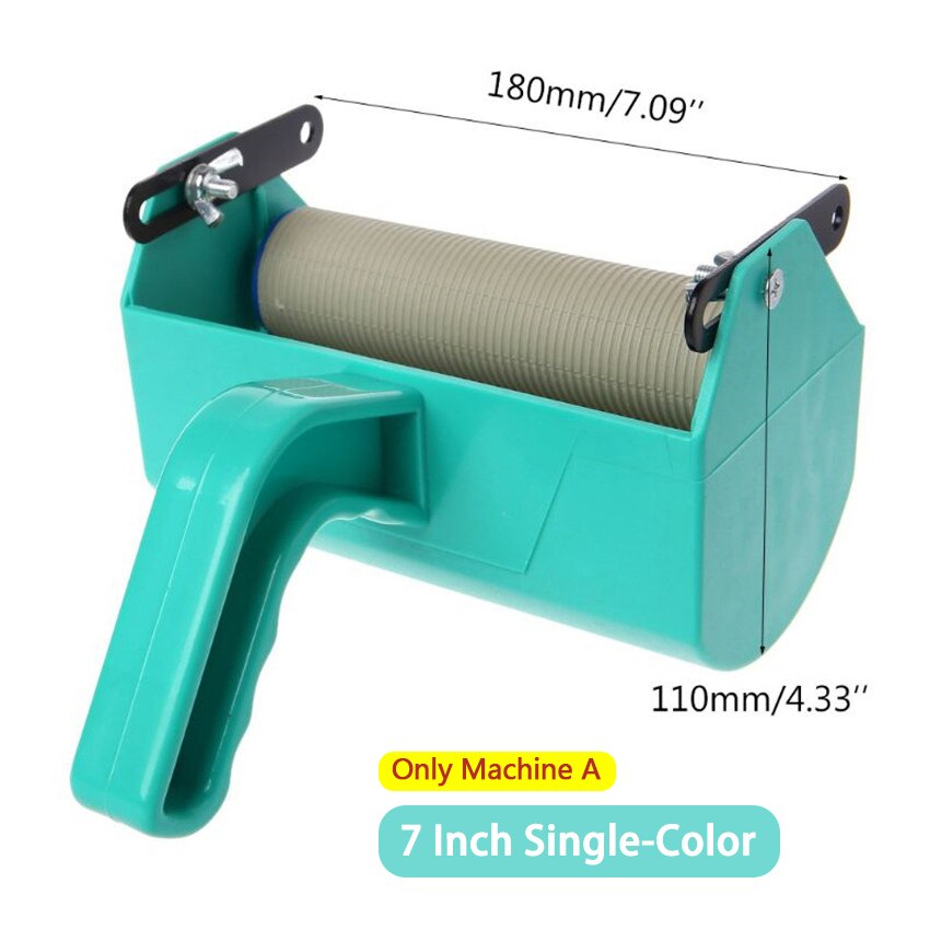 Wall Decoration Paint Roller 7" Rubber Brush Tools Roll For Wallpapering Room House Wallpaper Modern Decor Painting Machine: Only Machine A