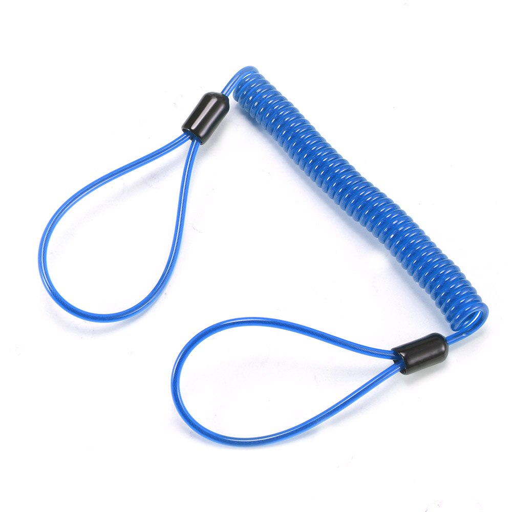 Cuerda de advertencia antirrobo para motocicleta, bloqueo de disco de 1,5 metros, alarma de seguridad, freno de disco de rueda, recordatorio de bolsa: Blue