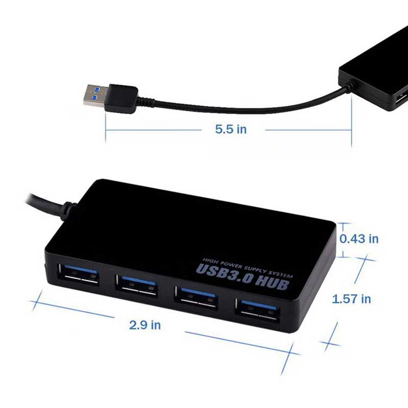 hoch Geschwindigkeit USB 3,0 Hub Multi USB Splitter Adapter 4 Häfen Expander Hub Tastatur Maus Zubehör Für Computer Laptop PC