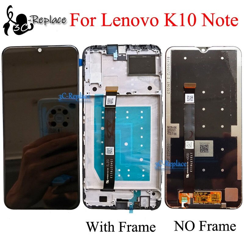 Pantalla LCD Original de 6,3 pulgadas para móvil, montaje de digitalizador táctil con Marco, reemplazo, para Lenovo K10 Note K10Note L38111